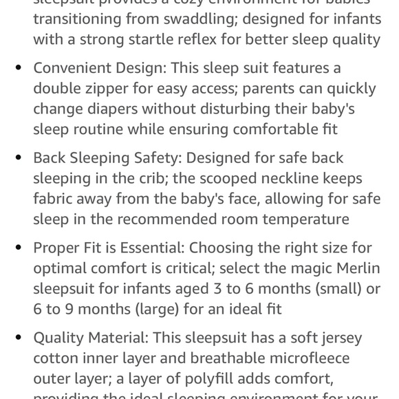 Merlin SleepSuit Blue soft jersey cotton inner,  micro fleece outer layer. - Picture 7 of 8